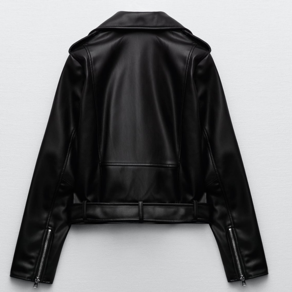 ZARA Faux leather jacket 😍 👌 ✨️ 😎New with tags 👌 😎 - Picture 5 of 9